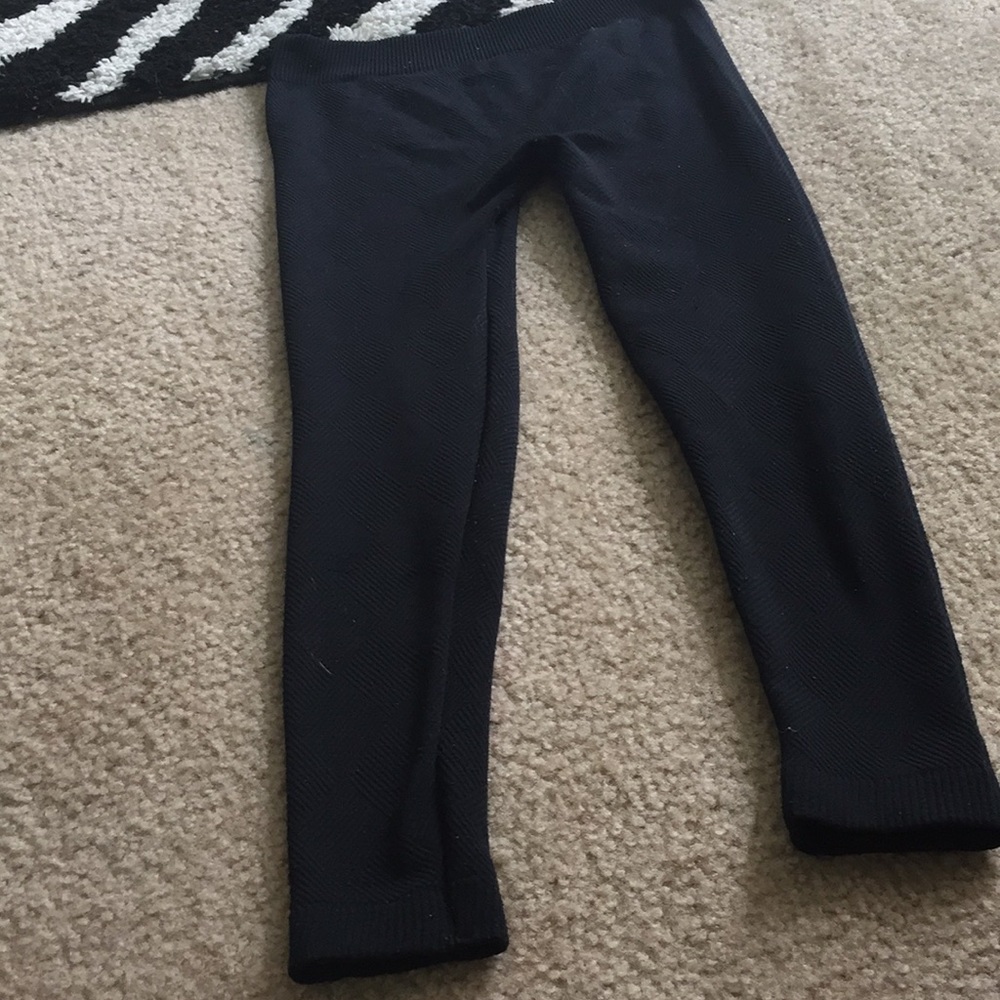Black wool leggings a little worn